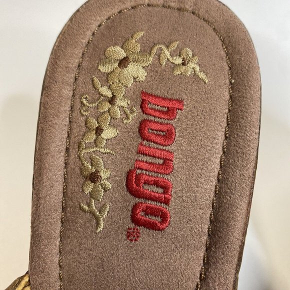 Bongo Womens Platform Sandals Daring SZ 7.5 Wedge Heel Tan Brown Basketweave - Picture 11 of 11